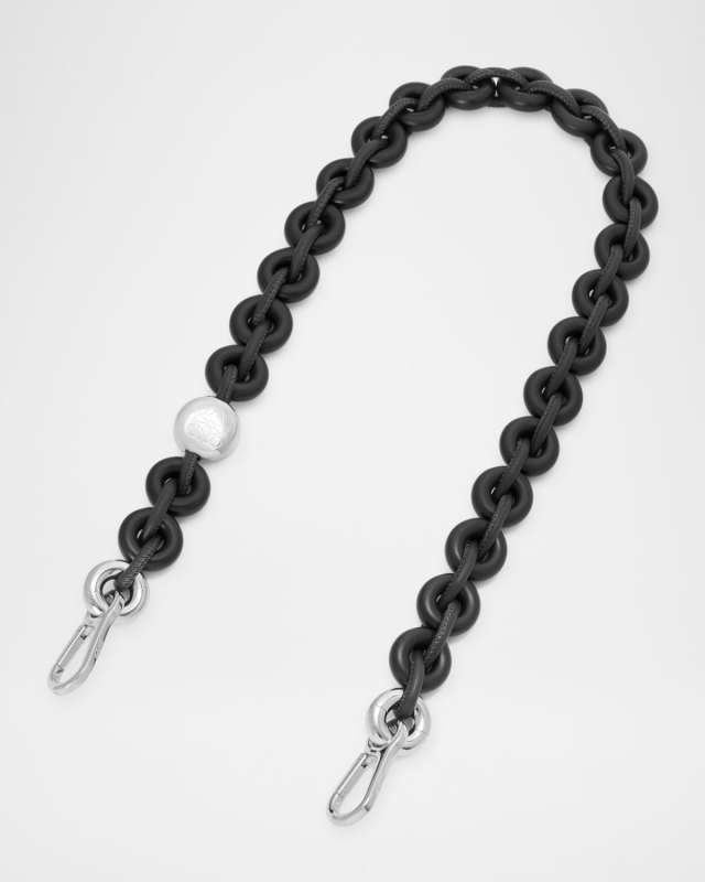 Donut Chain Shoulder Strap in Leather